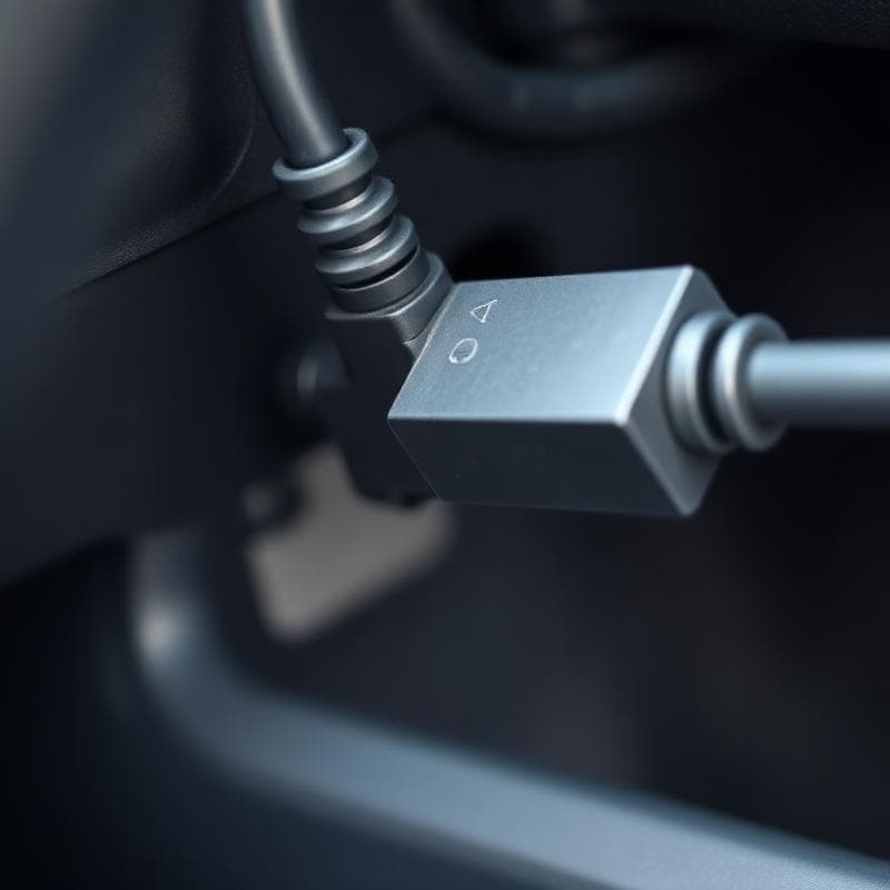 Diagnostic connector plugged into a car
