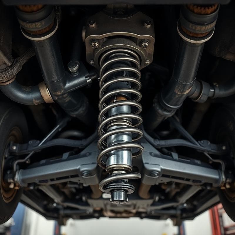 Suspension spring and damper detail
